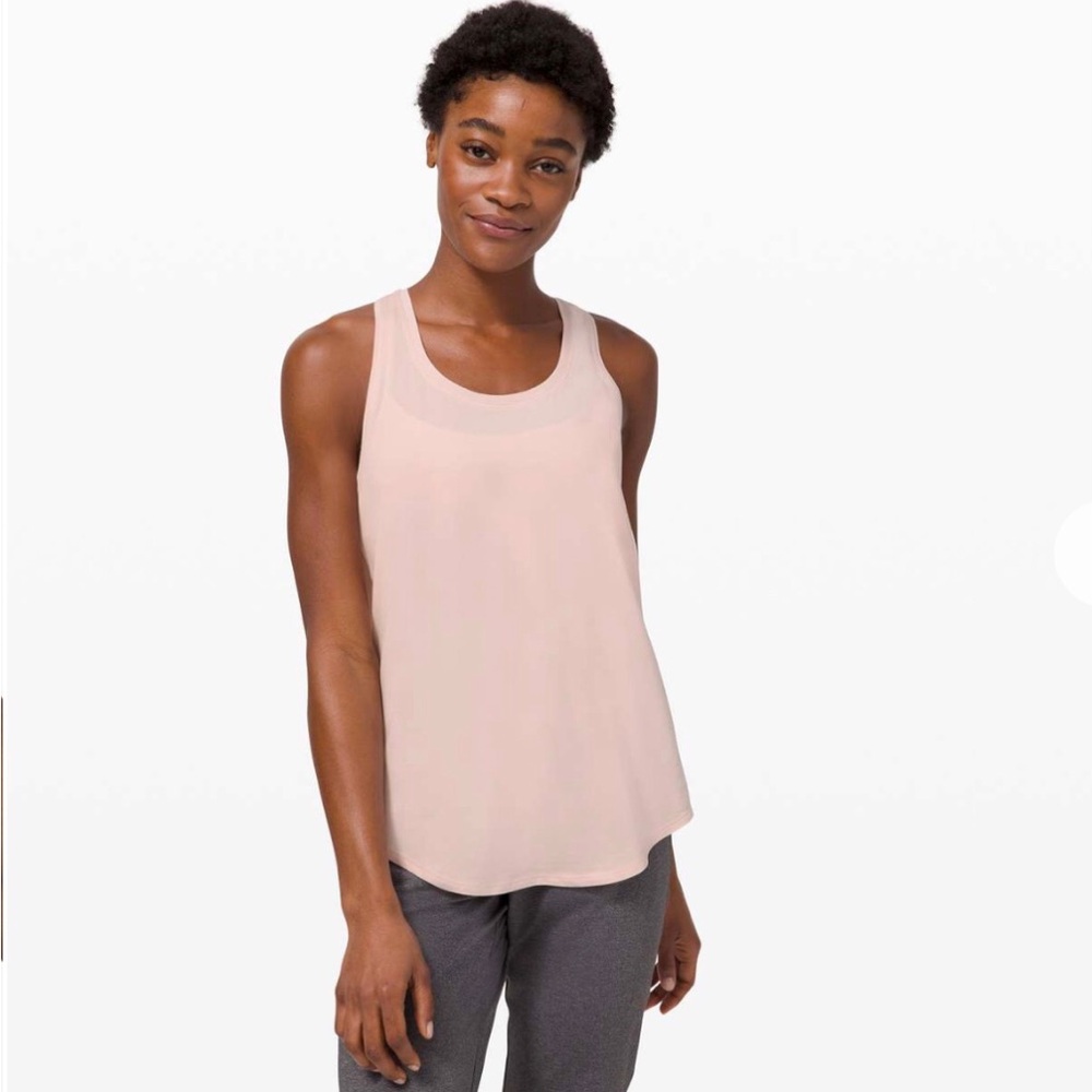 Lulu Lemon True Love But In A Tank Racer Back Pink Tank